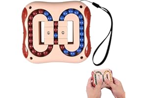 Ariel-GXR Juguete Giratorio de Frijol mágico, Cubo de descompresión, Cubo Cuadrado Giratorio pequeño de Cuentas educativas, coordinación de Inteligencia educativa, Spinning para niños Regalo (Rojo)