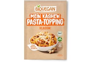 Biovegan Mein Käshew Pasta Topping, Veganer Parmesan-Ersatz in 100% Bio Qualität, Streukäse-Alternative Vegan, leckere Käse Alternative aus Cashew Nüssen, 8 x 50g (Klassik)