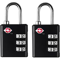 Pack De 2 Cadenas TSA à Combinaison 3 Chiffres – Pour Valises, Sacs, Casiers, Voyage Sécurisé