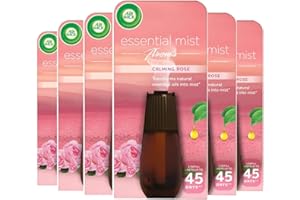 AIRWICK Air Wick Essential Mist Refills, Calming Rose, Pack 6 x 20 ml, Natural Essential Oils, Last up to 270 days ,Air freshener
