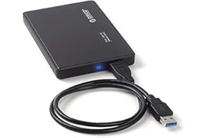 ORICO 2.5 Inch SATA to USB 3.0 Tool-free External Hard Drive Enclosure for 2.5" SATA III HDD and SSD with UASP Compatible for Windows Mac OS (Black)