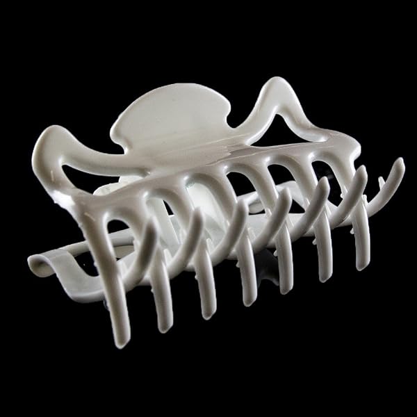 2 Stück Haarkrallen Weiß Transparent – Made In Germany, Ca. 6 Cm Lang