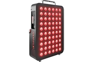 BESTQOOL Rotlichttherapiegerät für Körper, Nahinfrarot Licht 660nm 850nm Dual Chip Klinische Grade 60 LEDs Hochleistungs-Panel für Erholung Verbessern Schlaf Schmerzlinderung 105W