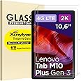 XunyLyee 2-Pack, Screen Protector for Lenovo Tab M10 Plus 3rd Gen 10.61" 2K TB-125F/ TB-128F Bubble Free Tempered Glass Film