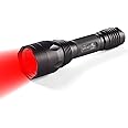 UltraFire LED Torch Red Light Tactical Torch H-R3,283 Lumens Hunting Torch,630 nm Wavelength,Professional Red LED Powerful Torch Waterproof Bright Flashlight