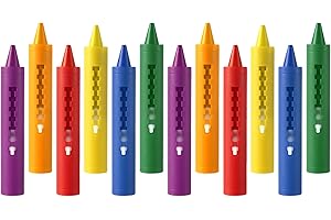 Aomig Crayons Toys wanna, 12 szt. kredki do kąpieli, kolorowe nietoksyczne dla dzieci, zmywalna i bezpieczna, nadają się do płytek i porcelany, zabawy dla dzieci