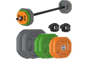 ‎TUNTURI Tunturi Langhantel set - Aerobic Pump Hantelset – 20kg bis zu 40kg -Komplettset & Gewichtsscheiben – Inkl. Fitness-App