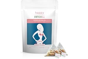 Happy Detox Tea - Thé minceur pour perte de poids - Tisane minceur - Brûleur de graisse puissant - Cure minceur de 14 jours - 14 sachets