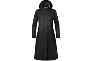 rhythm of the rain Regenmantel Damen lang Regenparka Damen wasserdicht atmungsaktiv gefütterte Regenjacke Trenchcoat Übergangsmantel Parka Outdoor