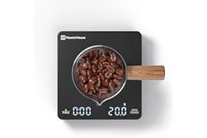 Maestri House Mini waga do kawy z timerem, waga do espresso, 2 kg/0,1 g, dokładna waga do wielokrotnego ładowania, do espresso i kawy do nalewania, przenośna cyfrowa waga kuchenna z automatycznym