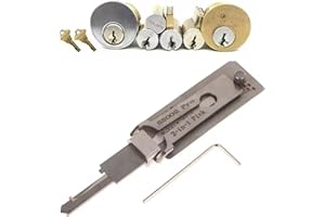 CHUNBIN Stai/nless Steel Key Decoder,Lock Picking Kit Professional Tool,Ma/Ster Key Decoder Lock Picking Tool,2-in-1 Key Precision Decoder,Ss002 Pro Lock Pick Tool,Lock Pick Key Decoder,Lock Pick Gu/n