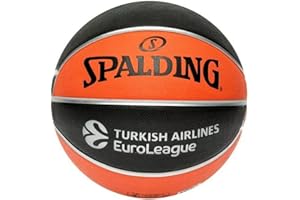 ‎SPALDING United Sports Unisex – Erwachsene Spalding Euroleague Varsity TF-150 Sz7 Ball, Black/Orange, 7