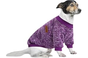 HuaLiSiJi Dog Hoodie Sweatshirt Chihuahua Jumper Dog Jumper, Fleece Inside, Soft Cozy, Colour Vibrant Easy to Take On and Off (Purple, 4XL)