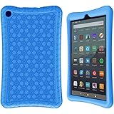 Surom Silicone Case for All-New Amazon Fire 7 2019/2017, Light Weight Shock Proof Protective Soft Silicone Kids Friendly Back Cover Case for Fire 7 Inch 2019/2017 (9th/7th Generation), Blue