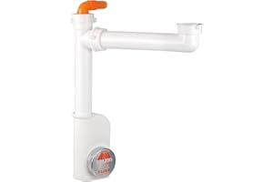 SIFONE LIRA SPAZIO 1 NT ISPEZIONABILE PER LAVELLI CUCINA AD 1 VASCA BIANCO