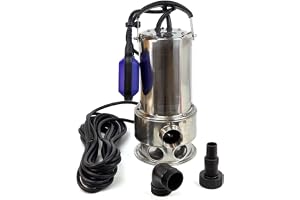 Ampika DSW-1101 avloppsvatten och fekal dränkbar pump 1100 W | Rostfritt stål, fast upp till 35 mm, 240 l/min, höjd 11 m, vattenbrytare, kabel 10 m
