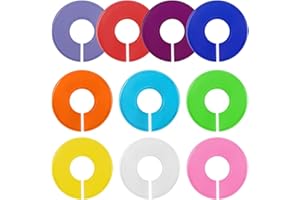 ZPLASK 10 PCS Wardrobe Dividers, Wardrobe Dividers for Clothes, Colorful Plastic Wardrobe Divider for Sorting Clothes Size and Color, Reusable Wardrobe Separators for Home Cloth Store