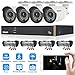 Produktbild DIDseth HD-Überwachung Kamera-Sicherheitssystem 4CH 5-IN-1 DVR mit 4*1080P IP Kamera (Kabel, Indoor/Outdoor, Bewegungssensor, Nachtsicht) weiß