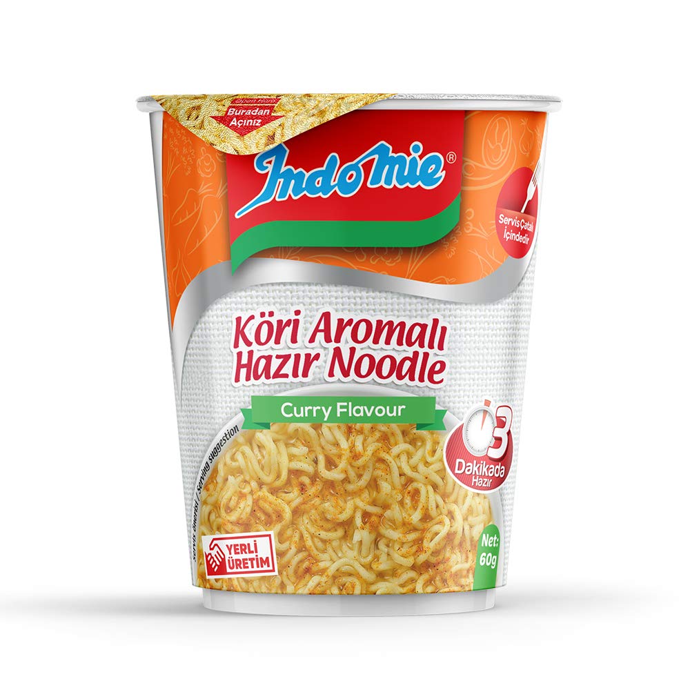 Indomie Bardak Körili Noodle Koli 24'lü (60 Gr x 24 Adet)