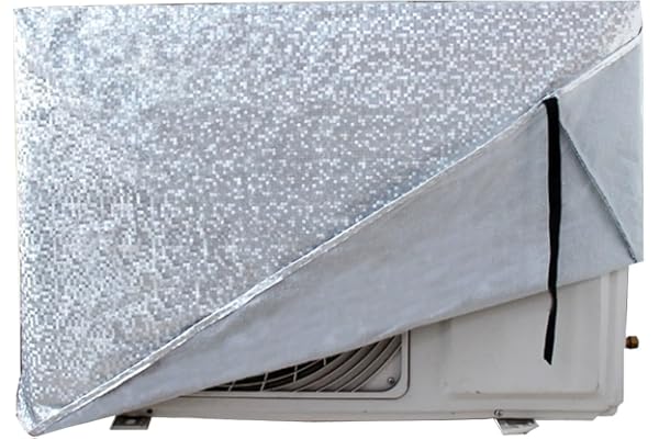 LXRHLIKG Housse Pompe a Chaleur Piscine, Cache Clim Film Aluminium, Couverture de Climatiseur Imperméable et Durable avec Doublure en Coton(80x30x55cm/31x12x22in)