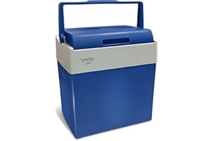 briebe Nevera Portátil Eléctrica de Viaje para Coche, Camping, 12V / 220V, Capacidad 28 litros, Refrigera, Mantiene el Calor, Modo Bajo Consumo