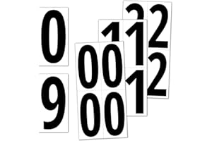 TOWNSTIX 40 Piezas, 150 mm - Pegatinas Números Adhesivos Grande, Vinilo Impermeable - Números Negros