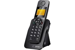ORNIN D1005 DECT Cordless Phone for Home, ECO Technology, 1.6'' LCD Backlit Display, Caller ID, Speakerphone, Full Duplex, Intercom(Single Pack, Black)