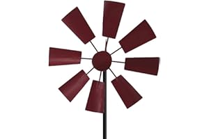 Huikji, girandola a vento in metallo, 60 cm, per esterni, mulino a vento per guida di uccelli, per giardino, cortile, cortile, prato, decorazioni per vacanze