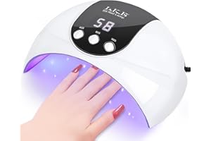 LKE UV Lampe für Gelnägel, 54W UV Lampe Nägel mit 3 Timer, LCD Display, Auto Sensor,Premium UV Lampe für Alle UV Gel Nagellack, Ideal für Anfänger und Profis,Festivalgeschenk (13 * 10-Weiß)
