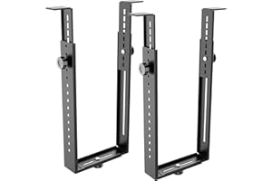 RICOO Uchwyt na komputer - Montaż pod biurkiem, do obudowy procesora, do 35 kg, stojący/leżący, podkonstrukcja, pionowa/pozioma