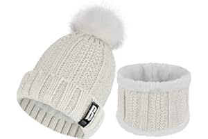 Yuson Girl Cappello Invernale e Sciarpa Donna - Berretti in Maglia con Sciarpa