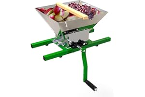 SQUEEZE MASTER 7L Fruit Crusher Portable Apple Pulper Grinder, Manual Juicer Grinder for Wine Cider Pressing (Stainless Steel)