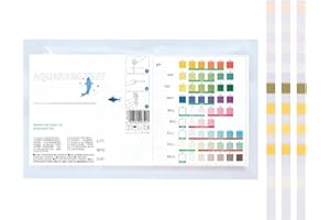 VZU 100-Pack Water Testing Kits for Aquariums, Tropical Fish Tank Water Test Kit, Ammonia Test Strips, 9-in-1 Aquarium Test Strips for Freshwater Saltwater Tanks, Ponds, Pools
