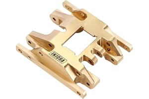 INJORA Piastra Paracolpi - Montaggio Trasmissione Ottone 53g per 1/18 RC Crawler TRX4M Upgrade,Nero