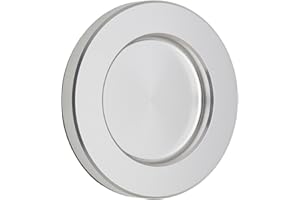 SOTECH Schiebetürgriff TEYO Edelstahloptik Ø 70 x 8 mm selbstklebend (3M VHB) Möbelgriff Edelstahl Muschelgriff für Glas-Türen & Zimmertüren Griffmuschel zum Aufkleben Glastürgriff