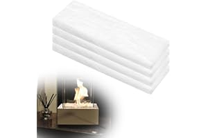 KINETOX 4 Stück Keramikwolle für Bioethanol Kamin 30 x 10 x 2.5cm Ethanol Ceramic Wool Keramikschwamm für Bioethanol Kamin Tischkamin Ethanol Ceramic Tischkamin Indoor