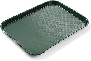 HENDI Serviertablett, Tablett, temperaturbeständig bis 80 °C, Fastfood, Klein, 265x345x(H) 20mm, Polypropylen, grün