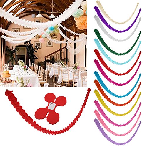 3m Papier Hochzeitsbanner Hochzeitsgirlande Geburtstag Banner Bunting - 6