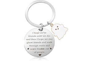 Andibro Funny Keychain Friendship Gifts for Women, Best Friend Keychain Cute Ghost Keychain Unique Friend Gifts Soul Sisters Unique Birthday Favor Bestie Classmates Long Distance Relationship Gifts