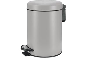 Kleine Wolke Kosmetikeimer One, Farbe: Platin, Material: Edelstahl/PP, Größe: Eimer 3 Liter 16,8 cm x 25 cm