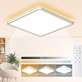 Wholede 24W 3240LM LED Ceiling Light, Adjustable Ceiling Lamp with Remote Control, Square Lamp for Bedroom, Kitchen, Living R