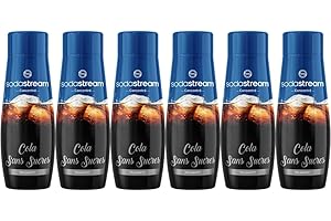 SodaStream Lot de 6 Concentrés Cola Sans Sucres pour Machine à Eau Pétillante et Soda | Préparez jusqu'à 9 Litres de Cola en Quelques Secondes, 440ml