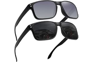 LEDING&BEST Lunettes de Soleil Polarisées pour Homme Femmes Classique ultraléger TR90 Montures lunettes/Pour les sports 100% anti UV400 protection Lunettes