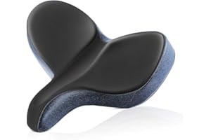 YLG Oversized Comfort Bike Seat Comfortable Replacement Bike Saddle Memory Foam Soft Bike Saddle Waterproof Universal Fit Bicycle Seat for Women Men (d-Wide Plus+ Saddle)