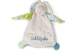 NICI Schmusetuch Hase Kleines Schlitzohr 25x25 cm – Schnuffeltuch ab 0+ Monaten – Kuscheltuch für Babys & Kleinkinder – Baby Kuscheltier/Schnuffeltuch – Schmusetuch für Mädchen & Jungen