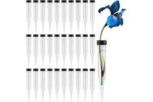 Fyihoxi 30 Stück Blumenröhrchen aus Kunststoff, wiederverwendbar, Reagenzgläser aus transparentem Kunststoff, Wasserröhrchen für Blumen mit Stopfen für Pflanzen, Blumenarrangements