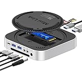 ORICO MiniLink USB Hub Uyumluluğu, Mac mini M4 ile, NVME/SATA M.2, USB A 10 Gbps, 3.0 SD/TF Kart Okuyucular, 3,5 mm Ses Jakı 