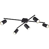 Trio Leuchten Deckenleuchte Marley 612400532, Metall Schwarz matt, Deckenleuchte 5-flammig, exkl. 1 x GU10