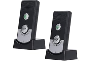 Pilipane Wireless Intercom Doorbell, Two Way Voice Intercomunicador, 2 Way Voice Super Long Range Wireless Intercomunicador Waterproof Intercom Doorbell System Unit for Home Elderly