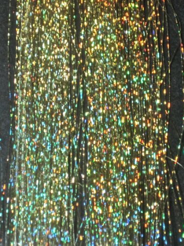 20" Hair Tinsel 100 Strands - Sparkling Gold